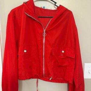 Ci Sono Vibrant Red Utility Jacket